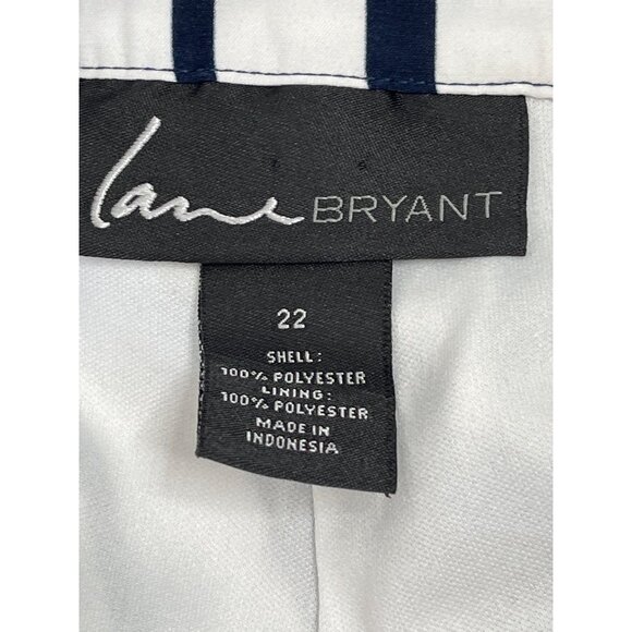 Lane Bryant Plus 22 Chevron Stripe Flare Skirt Side Zip - Picture 5 of 9